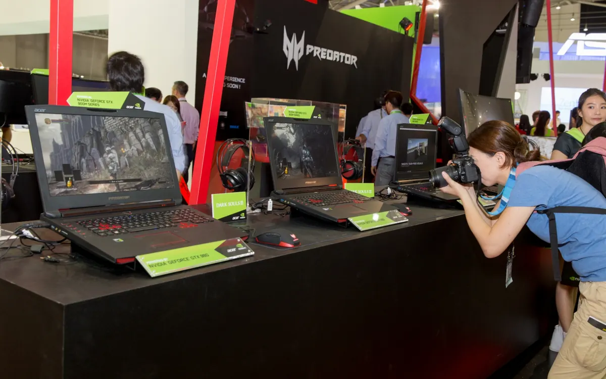 Ігрові ноутбуки та мишки Acer Predator на стенді Computex у Тайбеї (ілюстративне фото, не Atlas 8)