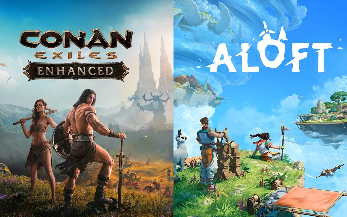 Официальные постеры Conan Exiles Enhanced и Aloft рядом