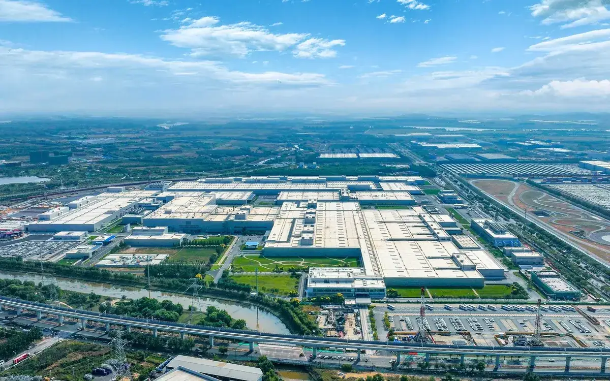 Aerial view of BMW’s engine and high-voltage battery plant in Shenyang, China