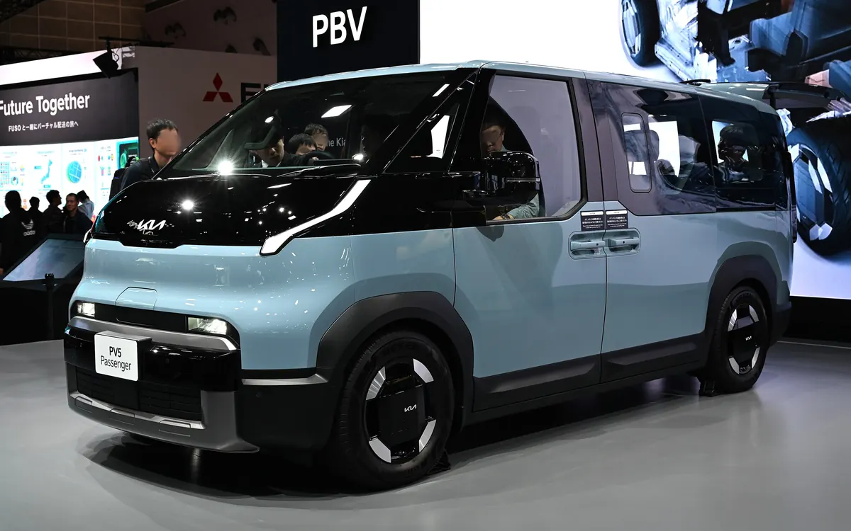 Kia PV5 Passenger electric van at the Japan Mobility Show 2025 (illustrative photo)