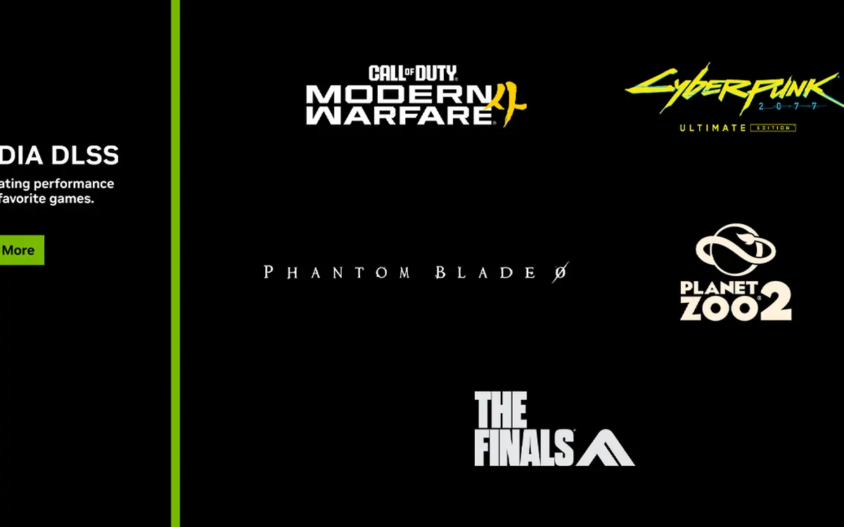 Офіційне зображення Nvidia GeForce з анонсом DLSS 4.5 для Cyberpunk 2077, Modern Warfare 4 та інших ігор
