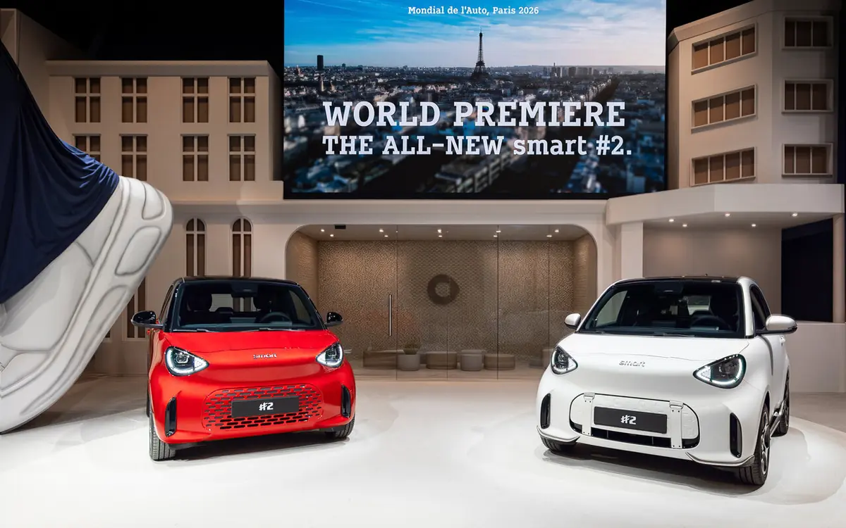 The electric smart #2 two-seater at its Paris world premiere